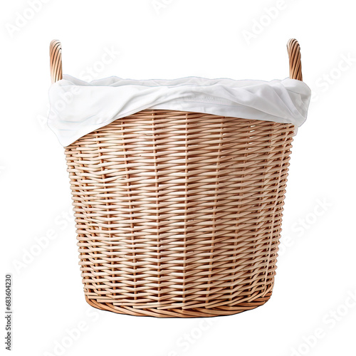 wicker basket isolated