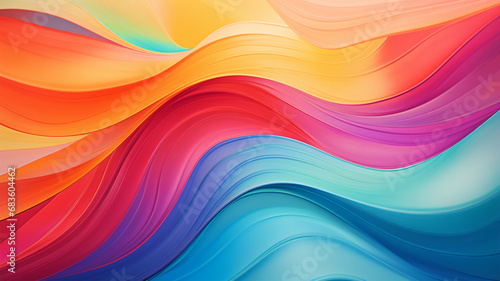 Wave Colorful Background. Generative AI