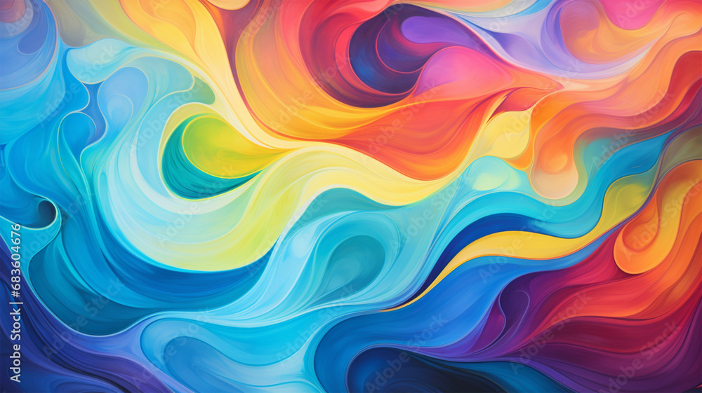 Wave Colorful Background. Generative AI Wave Colorful Background. Generative AI