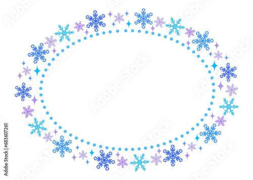 Wallpaper Mural 雪の結晶のおしゃれなフレーム　素材　見出し　飾り枠　飾り罫 Torontodigital.ca