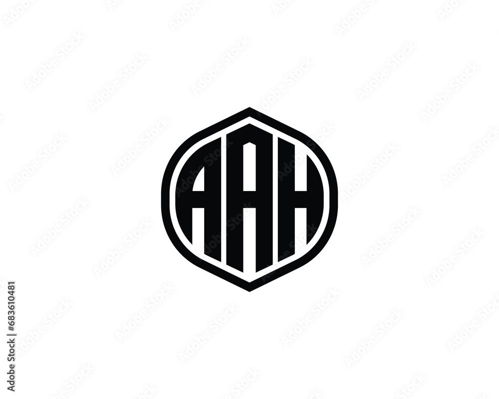 AAH logo design vector template