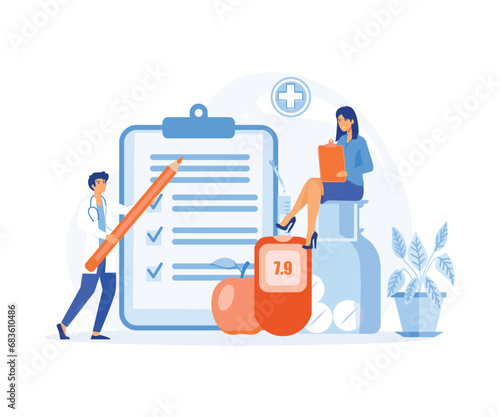 World diabetes day banner. Medicine diabetes concept.  flat vector modern illustration 