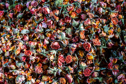 Fototapeta Naklejka Na Ścianę i Meble -  flowers loose tea dry texture or background