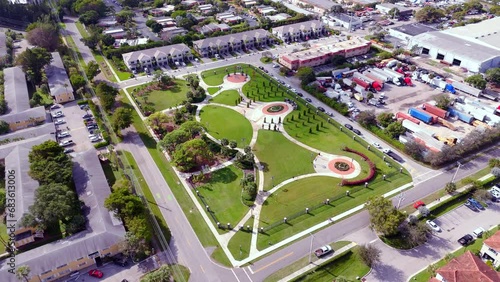 Aerial video Branhilda Richardson Knowles Memorial Park Florida Deerfield Beach 4k 2023 photo