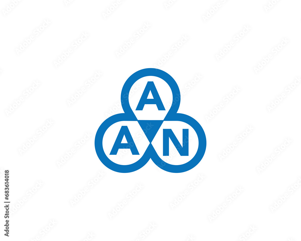 AAN logo design vector template AAN logo design vector template