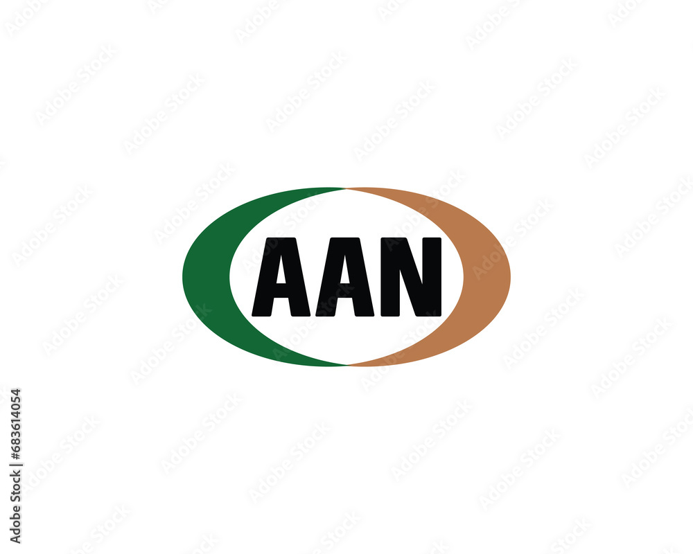 AAN logo design vector template AAN logo design vector template