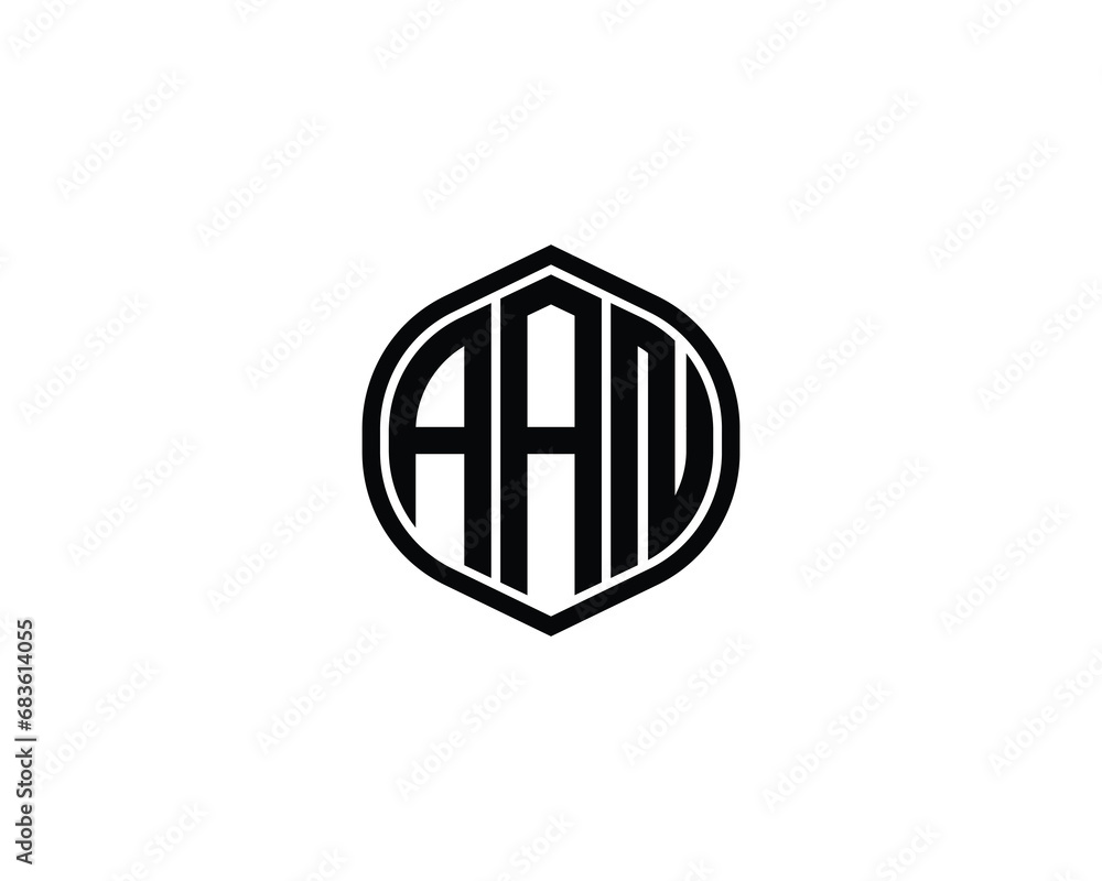 AAN logo design vector template AAN logo design vector template