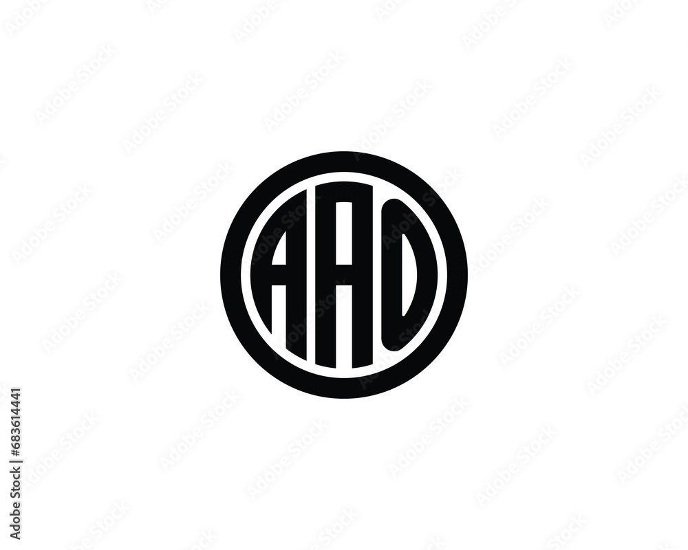 AAO logo design vector template AAO logo design vector template