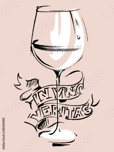 In vino veritas, In wine there is truth, Latin Quotes, Positive Motivational Quote, Latin Phrase