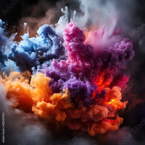 Ethereal Color Cloud - Artistic Smoke Display