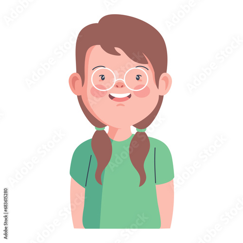 down syndrome girl portrait