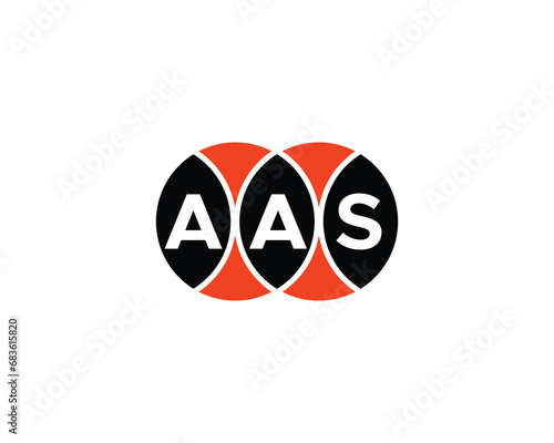 AAS logo design vector template photo