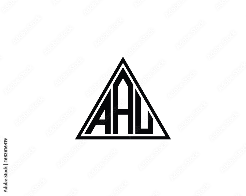 AAU logo design vector template AAU logo design vector template