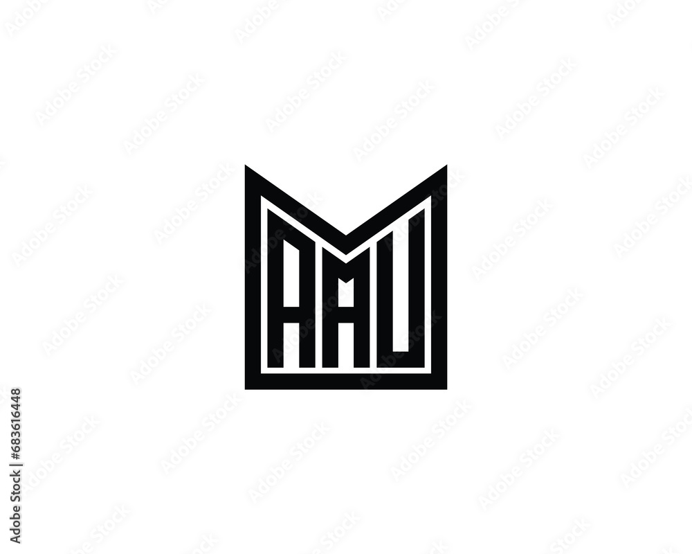 AAU logo design vector template AAU logo design vector template