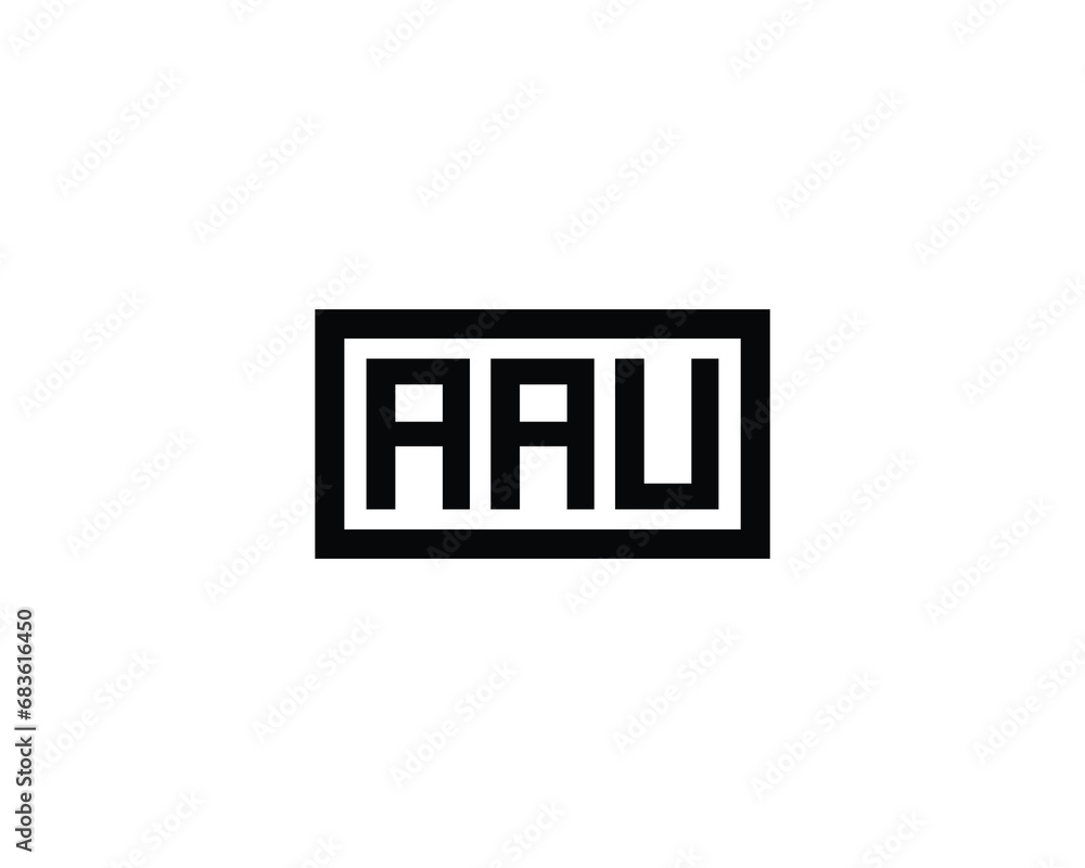 AAU logo design vector template AAU logo design vector template