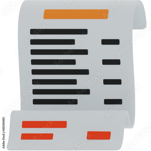Invoice 3D Icon