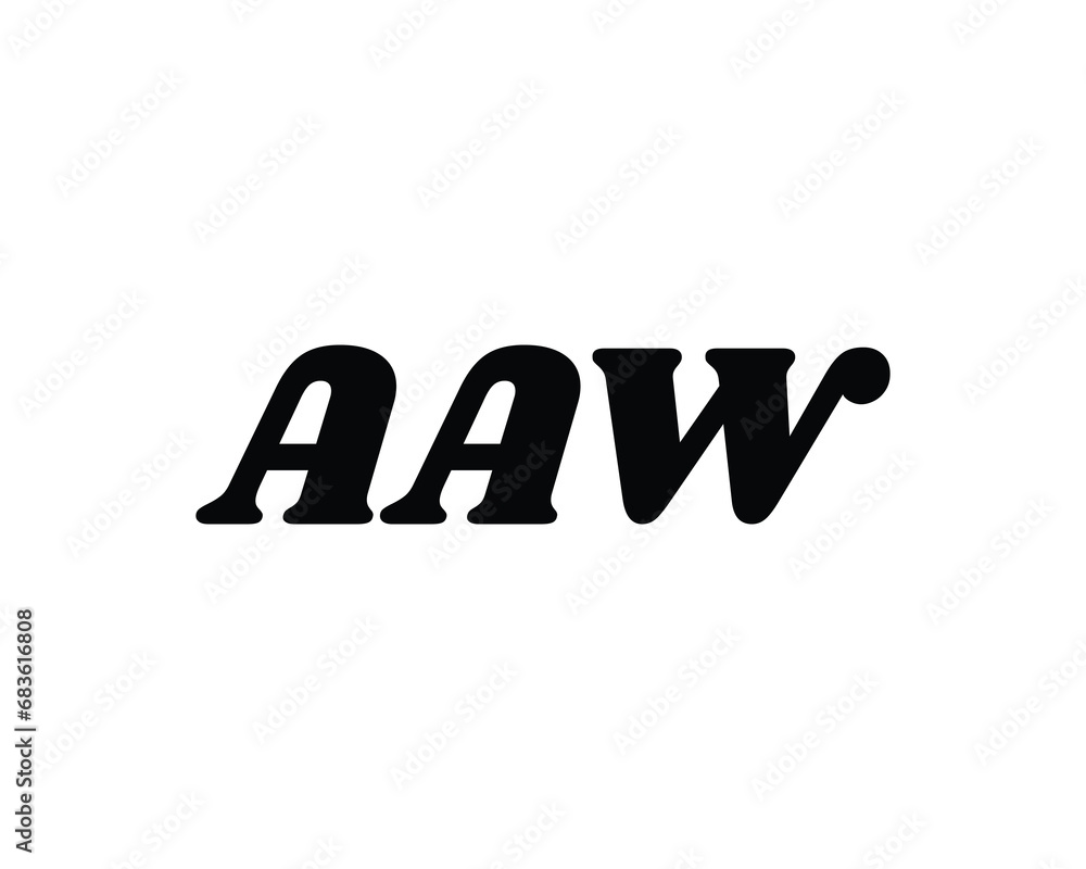 AAW logo design vector template AAW logo design vector template