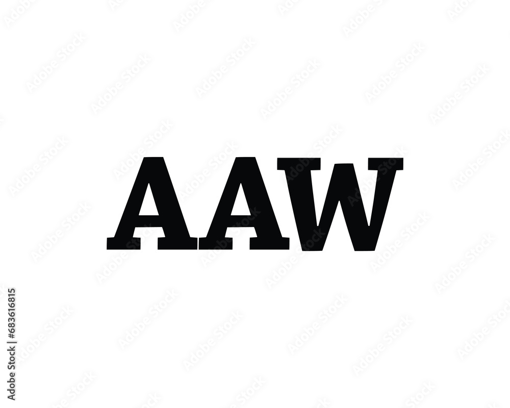 AAW logo design vector template AAW logo design vector template