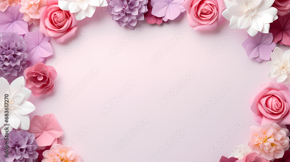 Mother's Day frame background, decorative material, PPT background, flowers background