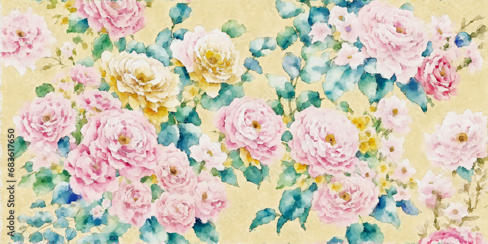 Abstract elegant painting floral illustration Abstract elegant painting floral illustration