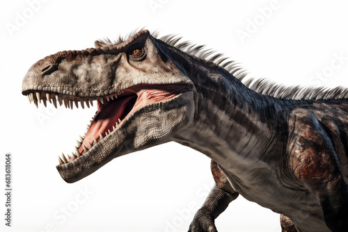 dinosaurus lyzard isolated on white, full body, hyper realistic