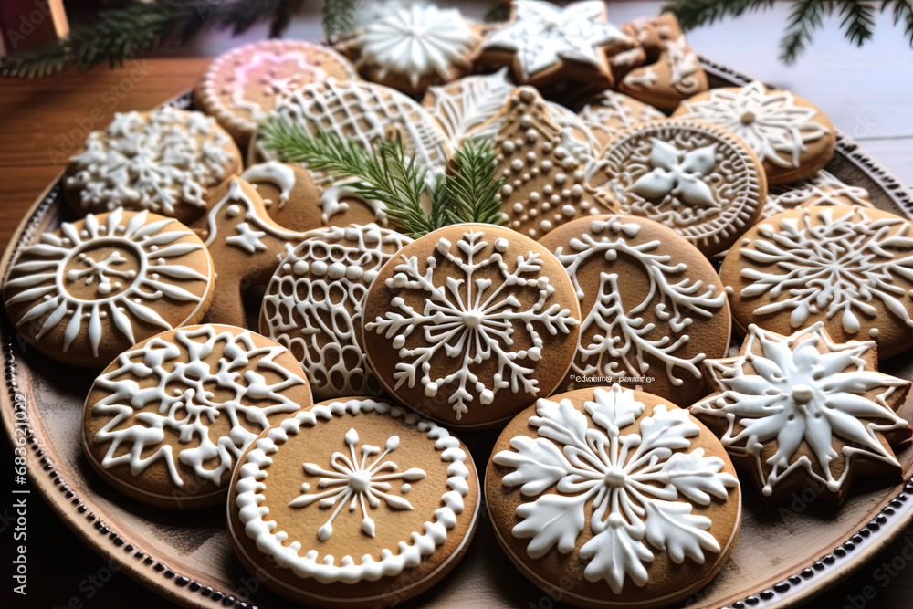 christmas gingerbread cookies, generative ai christmas gingerbread cookies, generative ai