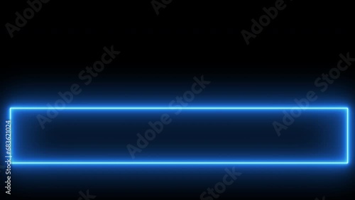 Simple and clean Neon lower third in alpha channel, transparent background. Easy to use 4k Alpha photo