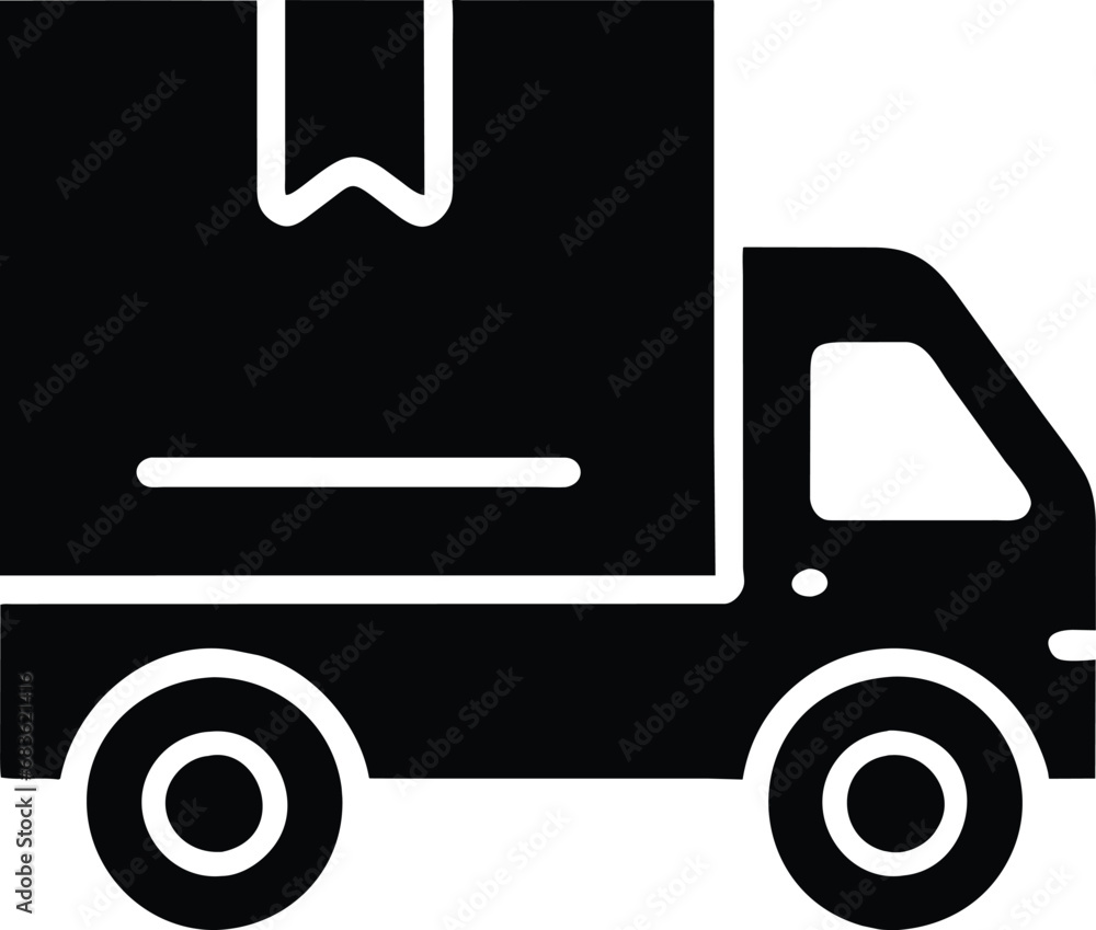 Symbol design represents delivery truck icon. Symbol design represents delivery truck icon.