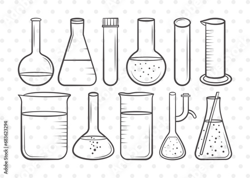 Test Tube Clipart SVG Cut File | Chemistry Tools Svg | Flask Svg | Tube Svg | Chemistry Beaker Svg | Beaker Svg | Test Tube Svg Bundle photo