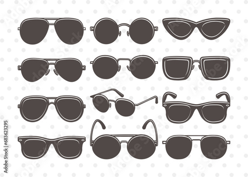 Sunglass Clipart SVG Cut File | Sunglass Svg | Aviators Sunglasses Svg | Spectacles Svg | Eyeglasses Svg | Nerd Glasses Svg | Geek Glasses Svg | Sunglass Svg Bundle