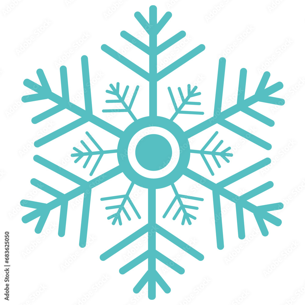 Snowflake icon in flat design style isolated on white background. Snowflake icon in flat design style isolated on white background.