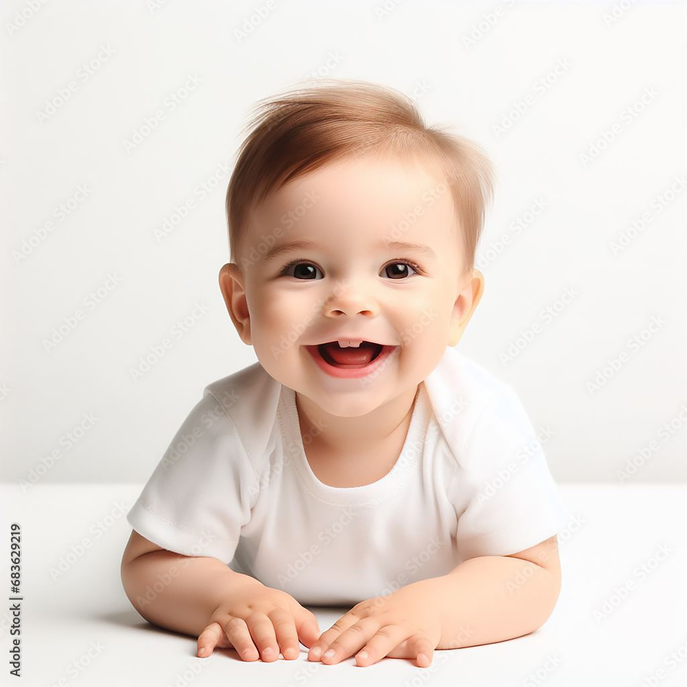 A smile, placed on a simple and bright white background. A smile, placed on a simple and bright white background.