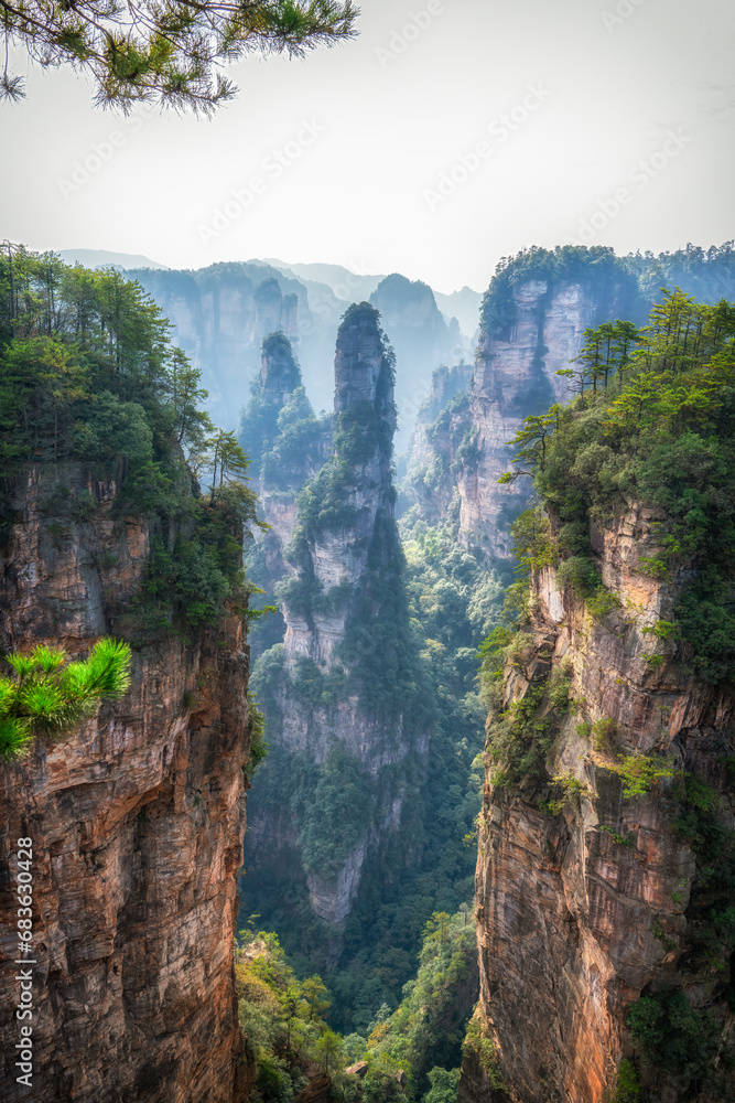 Fototapeta premium China Zhangjiajie Natural Mountain scenery scenery