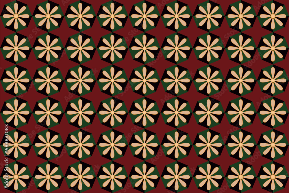 Digital seamless pattern block print batik vector illustration. suitable for batik pattern and batik banner.