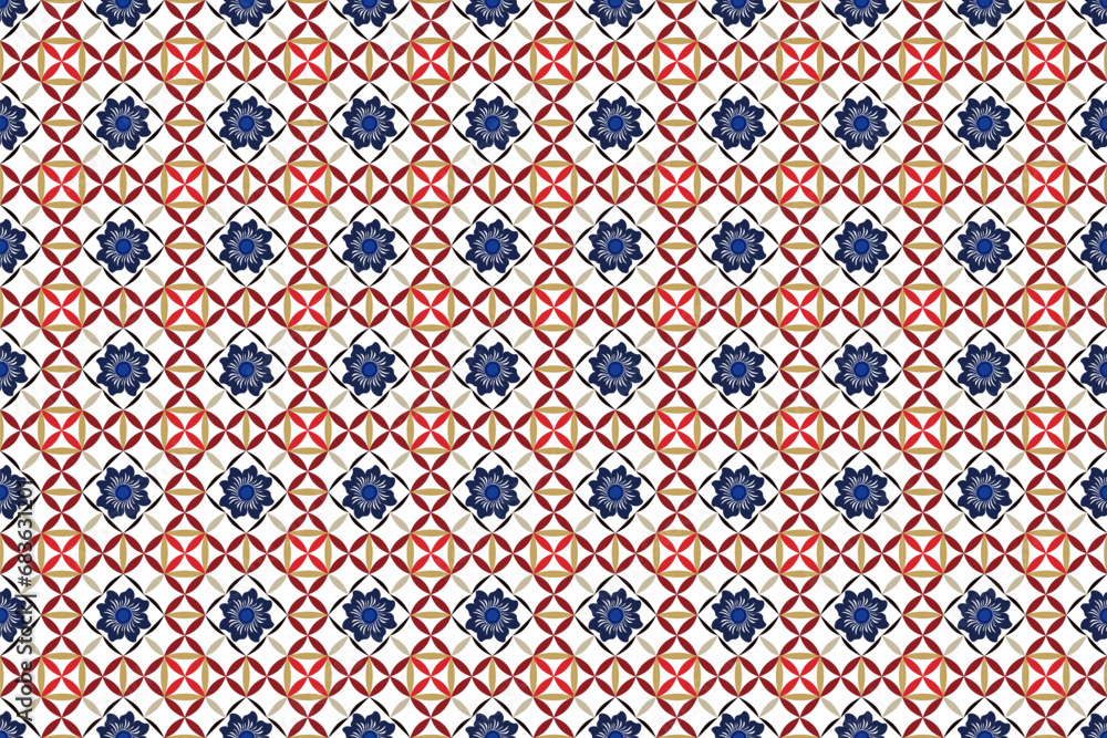 Digital seamless pattern block print batik vector illustration. suitable for batik pattern and batik banner.