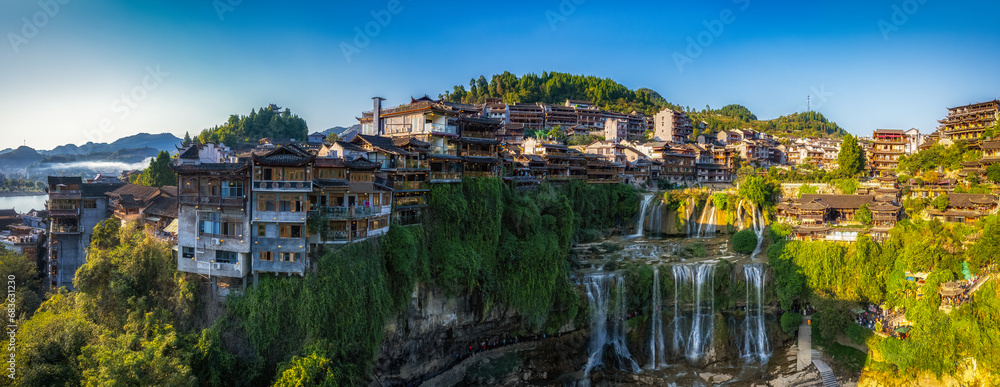 Village on China Waterfall-Furong Town
