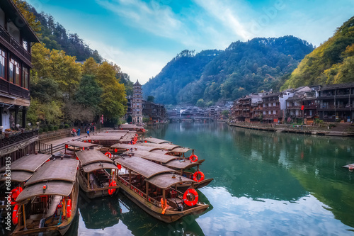 Beautiful scenery of Fenghuang ancient town