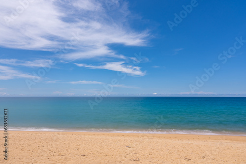 Amazing sea ocean in good weather day Nature beach background