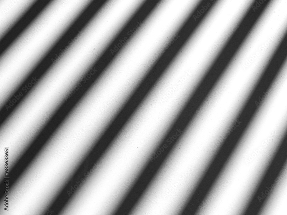 Fototapeta premium Window shadow drop on white wall background. Sunlight architecture background.