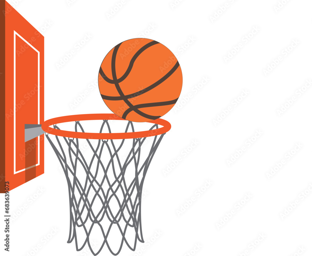 Basketball cartoon vector. Basketball logo design.