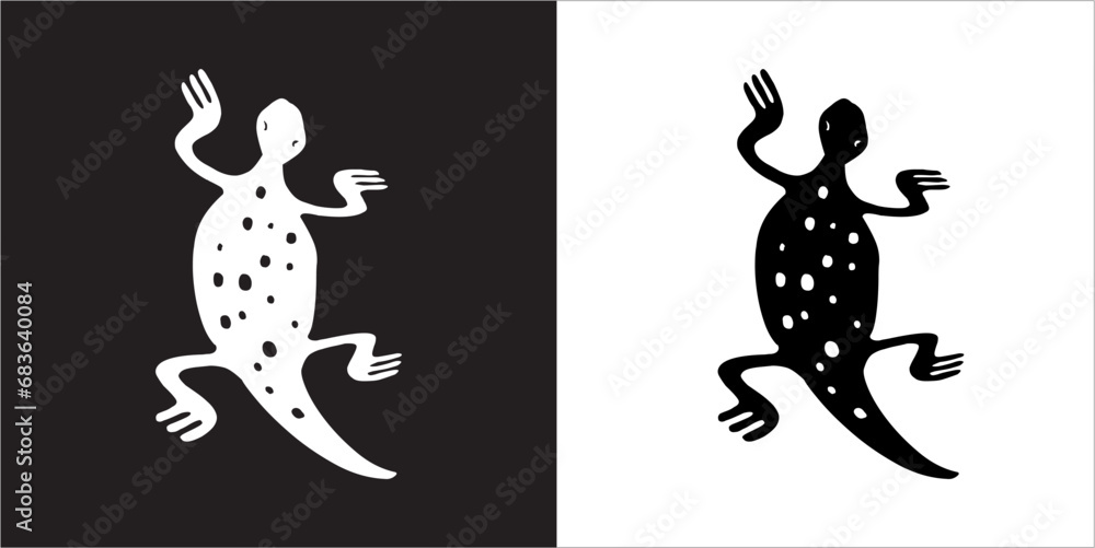 Illustration vector graphics of lizard icon Illustration vector graphics of lizard icon