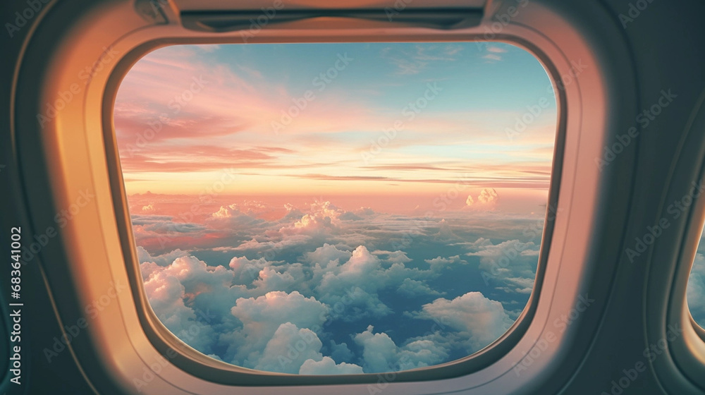 sunset and sunrise view from airplane sunset and sunrise view from airplane