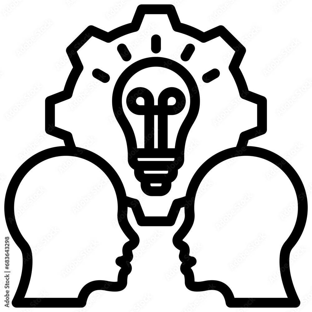Mentoring Effectiveness Outline Icon Mentoring Effectiveness Outline Icon