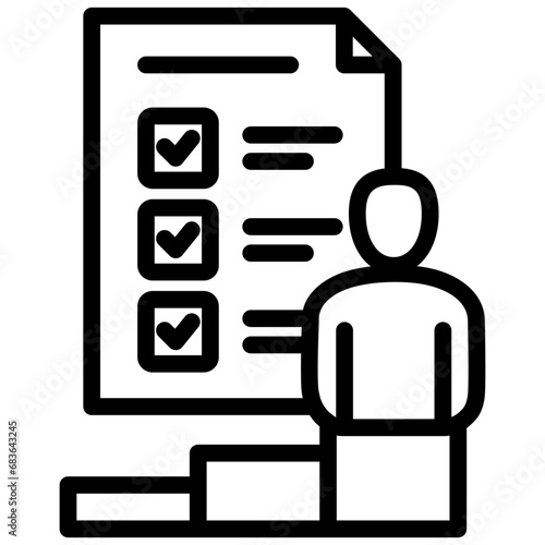 Succession Planning Outline Icon