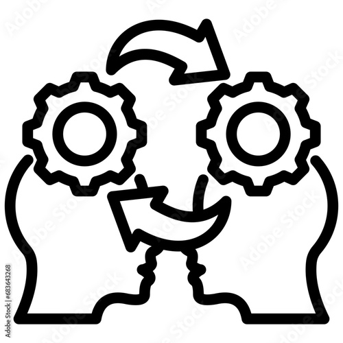 Knowledge Transfer Outline Icon