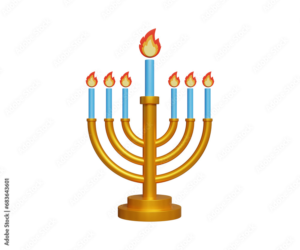 3D Hanukkah icon. Hanukkah Jewish holiday, menorah david star. Jewish Festival of Lights. 3d illustration 3D Hanukkah icon. Hanukkah Jewish holiday, menorah david star. Jewish Festival of Lights. 3d illustration
