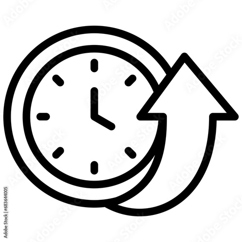 Server Uptime Outline Icon