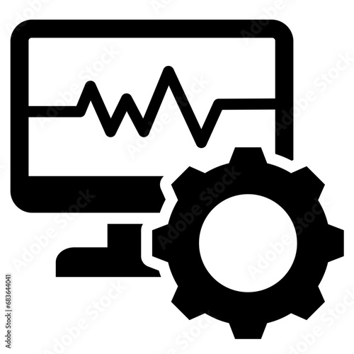 Menitoring System Glyph Icon