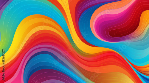 multi colored abstract red orange pink purple yellow colorful wavy papercut overlap layers background