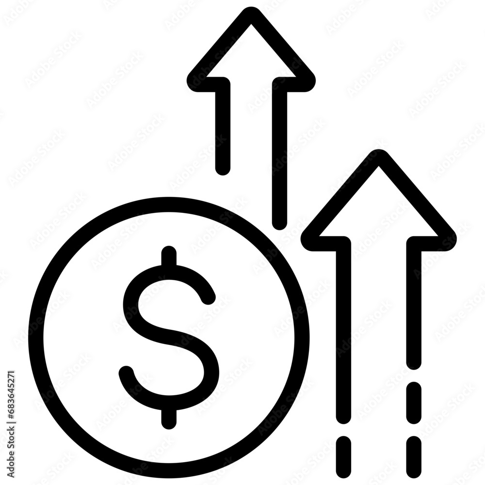 Inflation Factor Outline Icon Inflation Factor Outline Icon